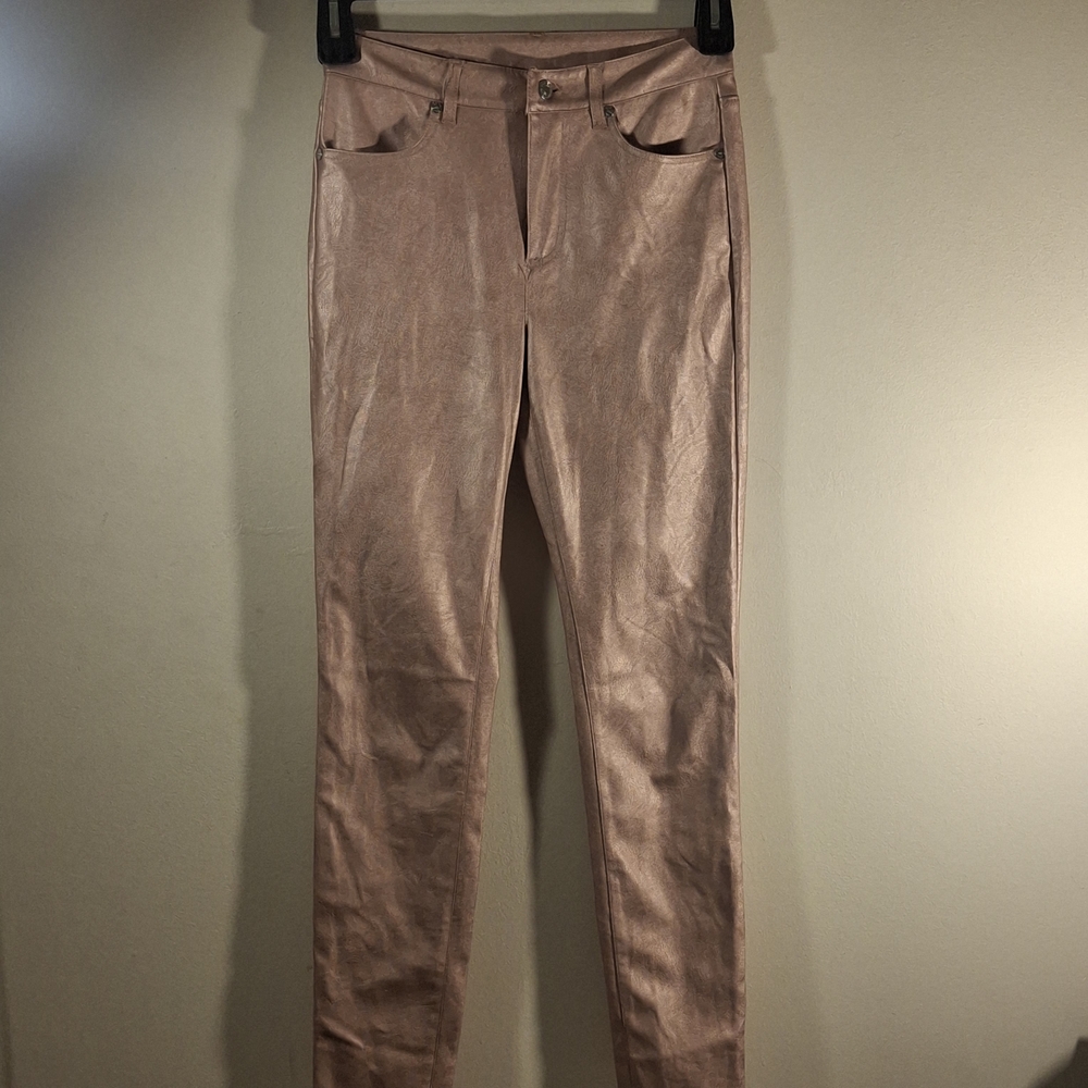 Free People Rose Gold/Blush Women's Wax Skinny Pants Size 26
